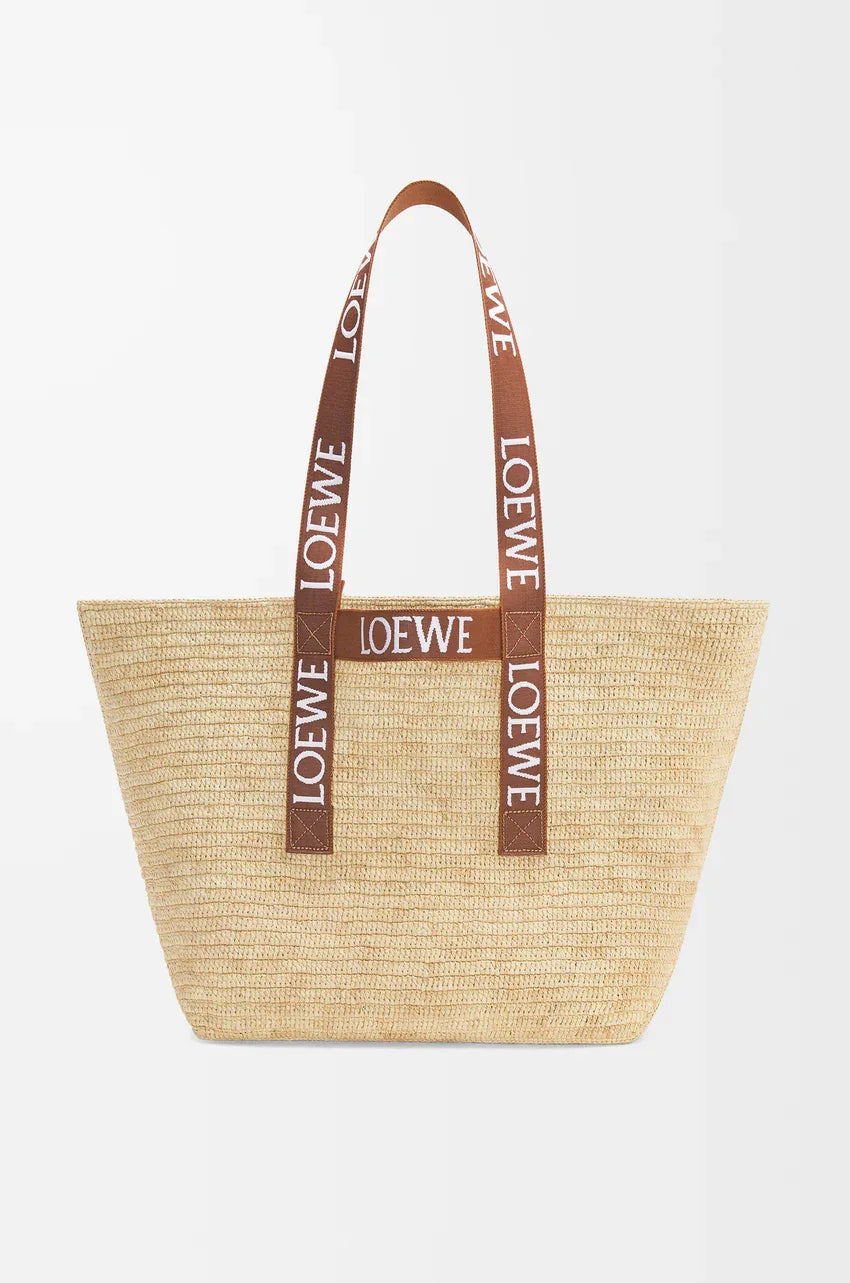 Fold Shopper in raffia Tan - EliteLux Outlet