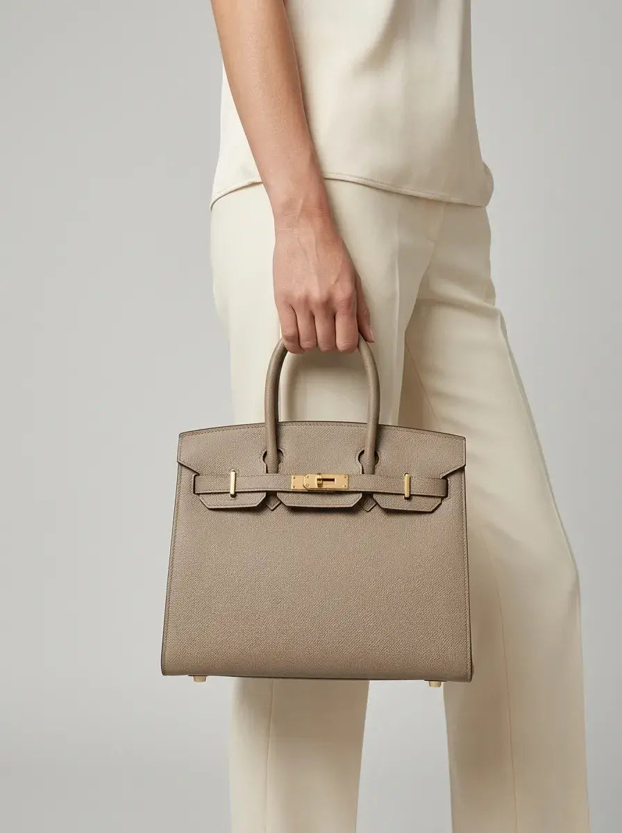 Birkin Lock Tote Bag – Trench Grey