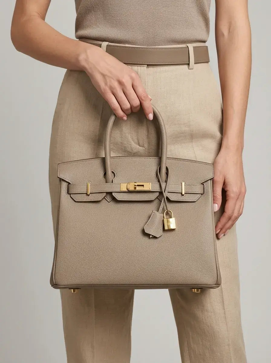 Birkin Lock Tote Bag – Trench Grey