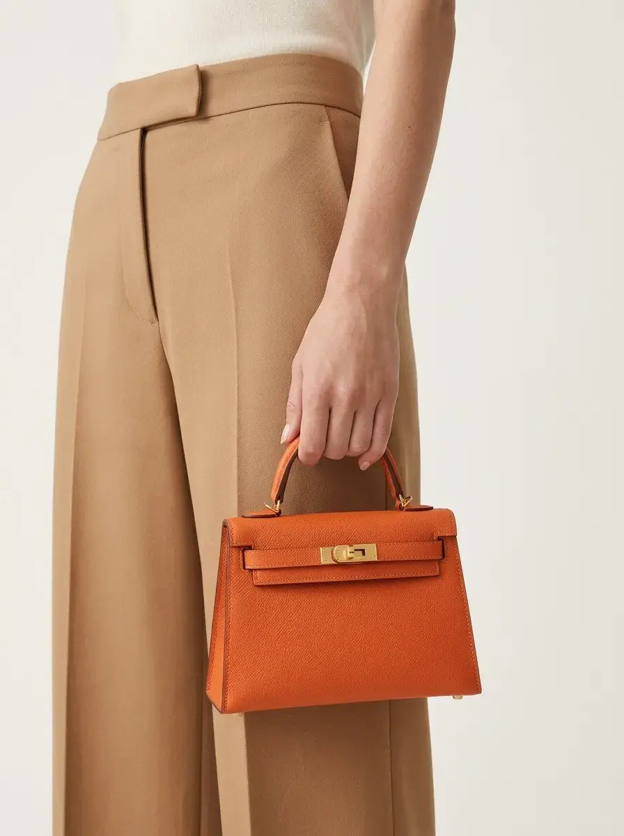 Mini Kelly Lock Bag – Orange