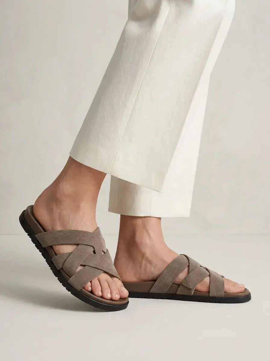 Crossway Slide Sandals – Etoupe Brown