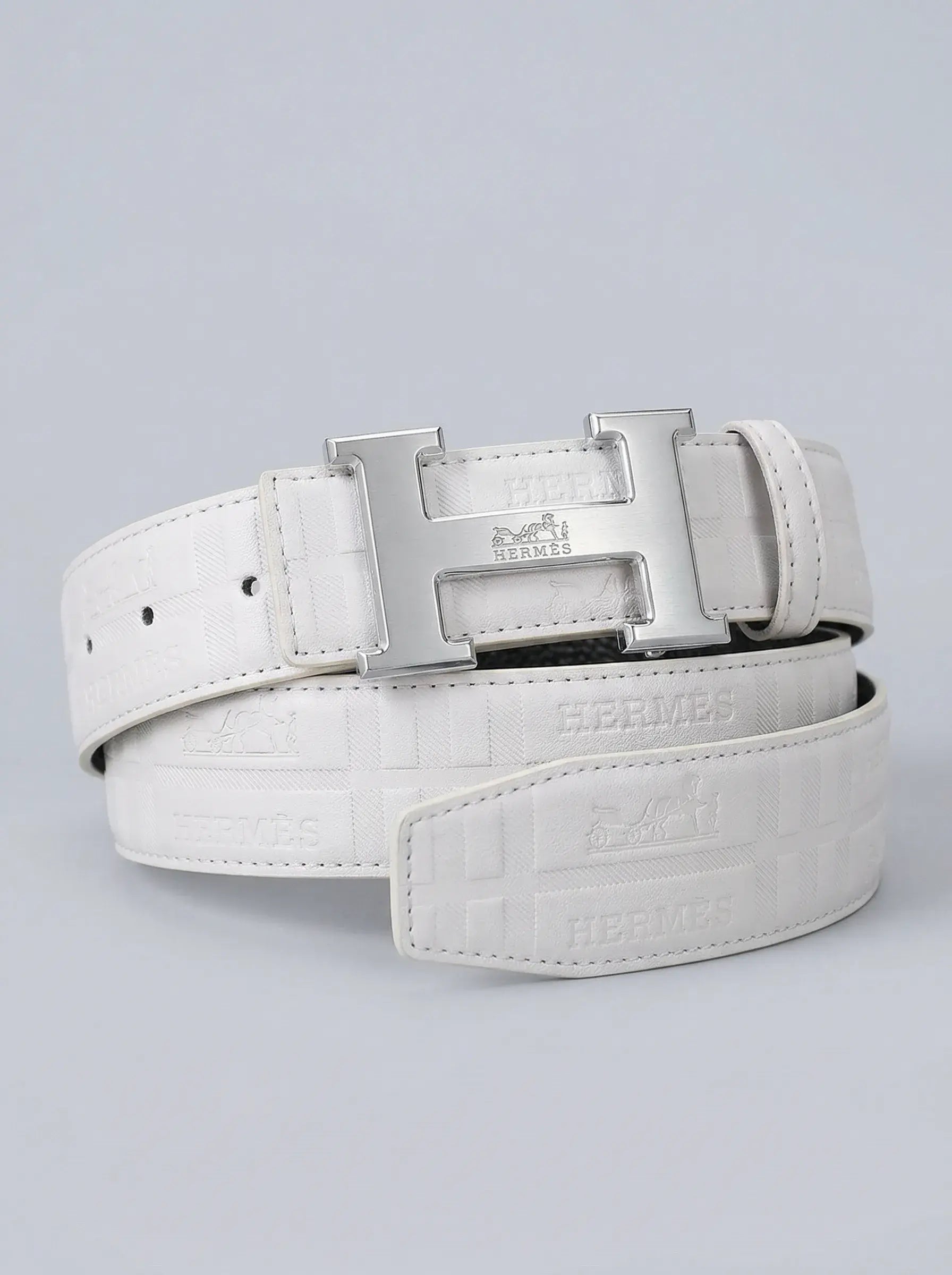 Monogram Buckle Belt – Blanc