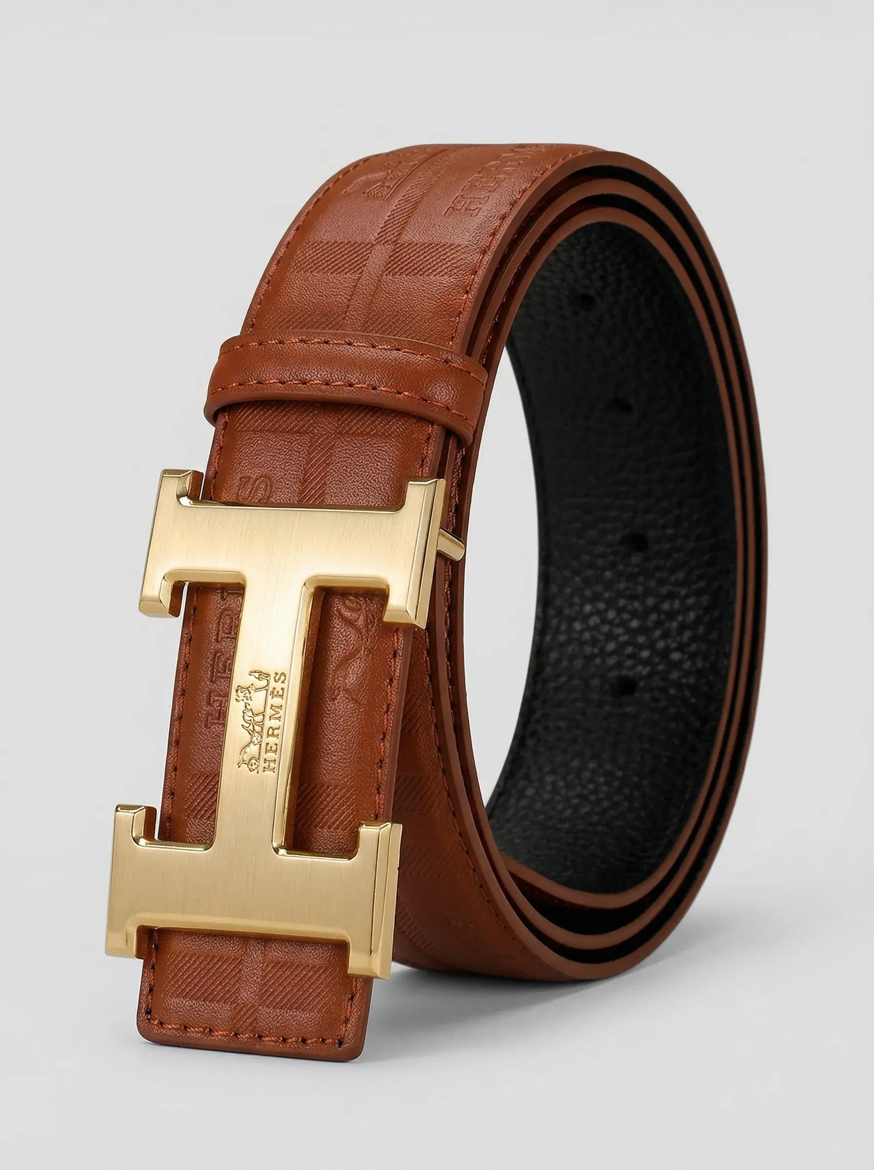 Monogram Buckle Belt – Saddle