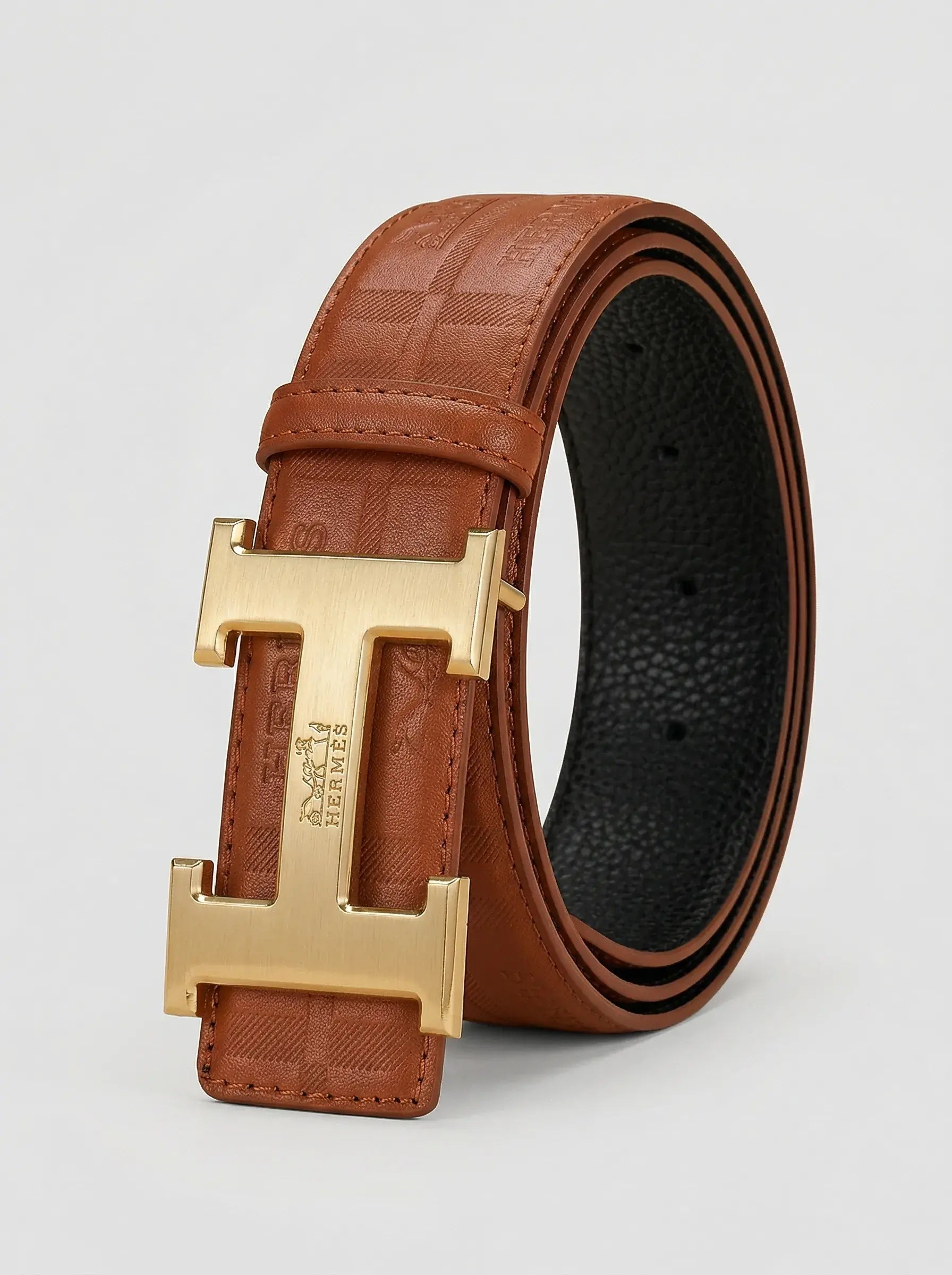 Monogram Buckle Belt – Saddle
