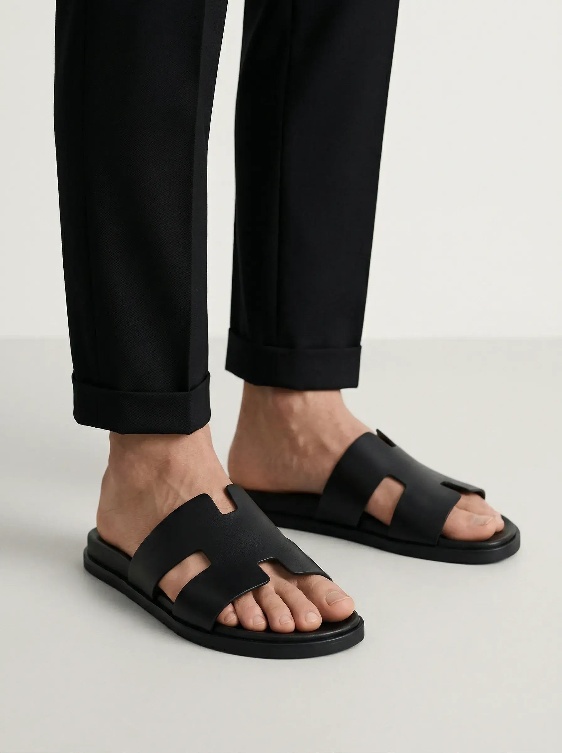 Men’s Classic Slide Sandals – Noir