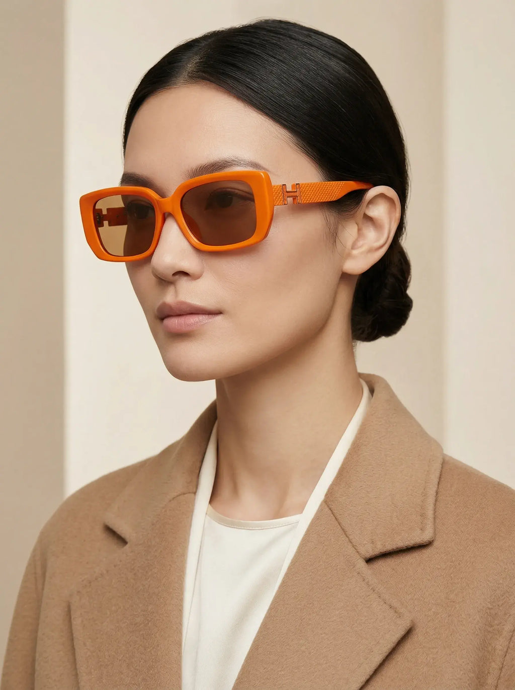 Signature Oversized Sunglasses – Orange