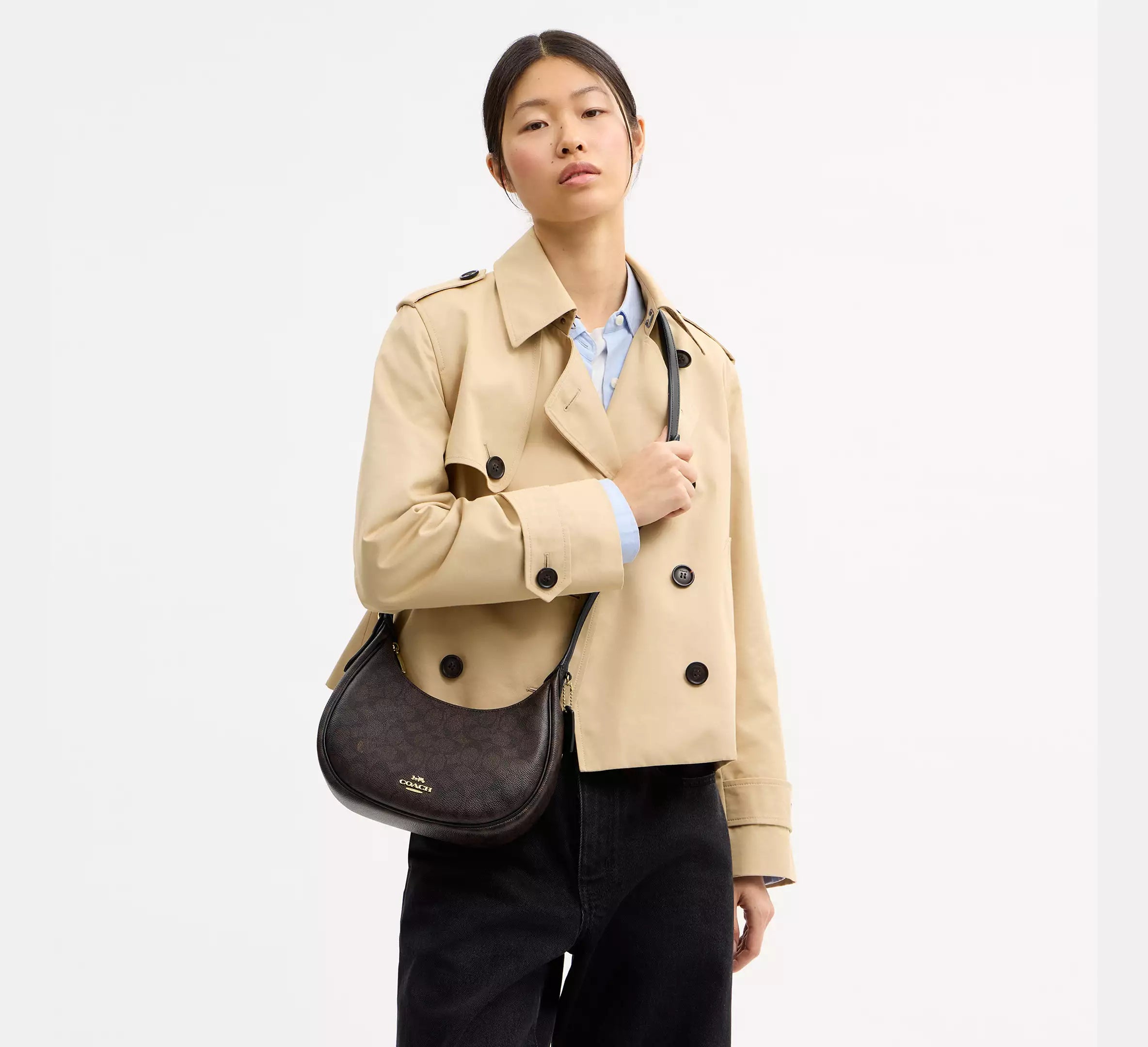 Emily Shoulder Bag In Signature Canvas