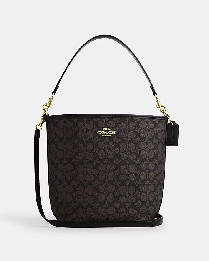 City Large Bucket Bag in Signature Canvas