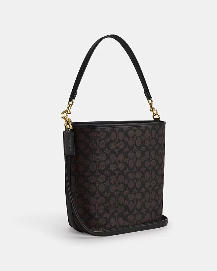 City Large Bucket Bag in Signature Canvas