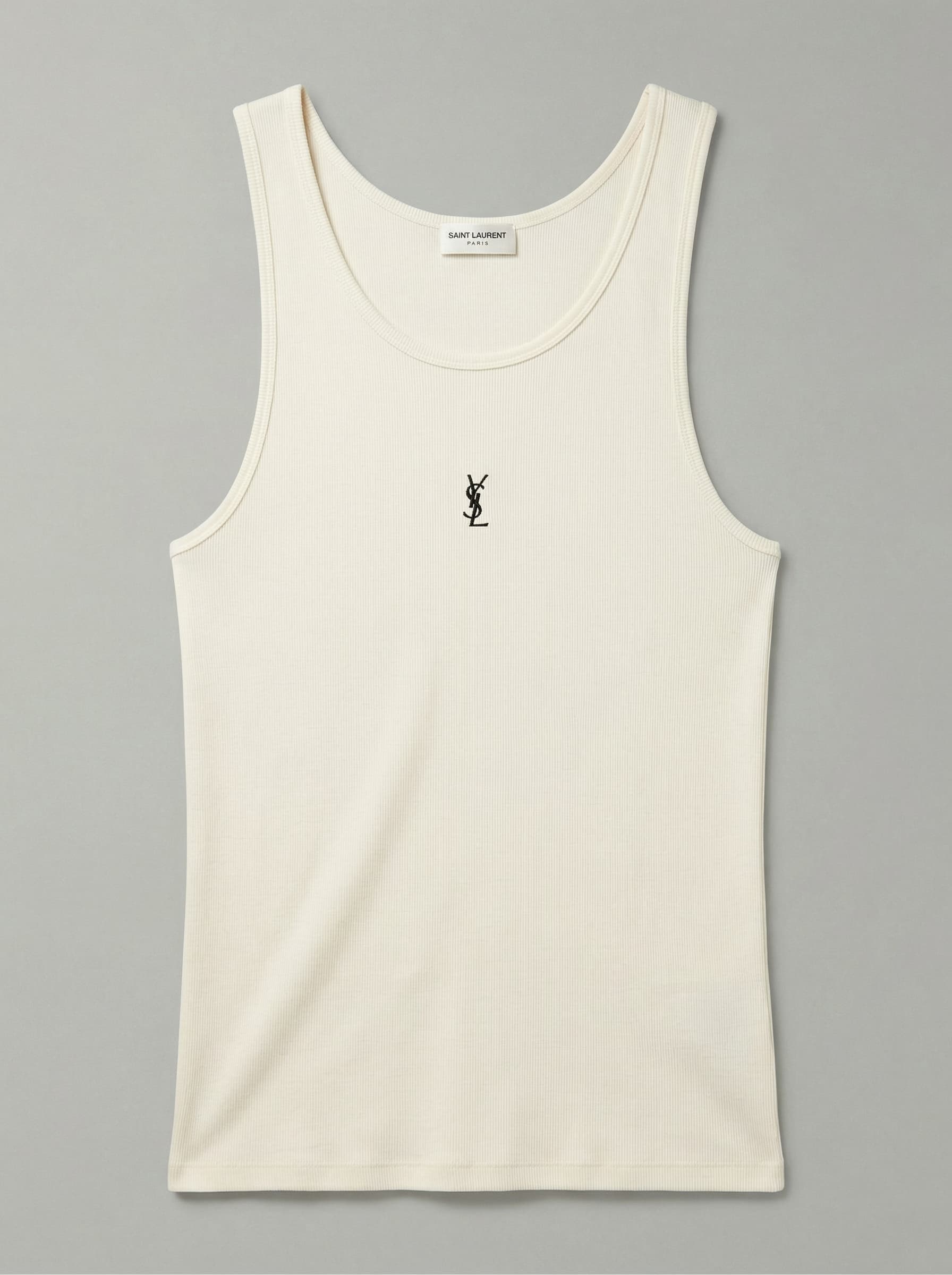 Cassandre Ribbed Tank Top – Off White