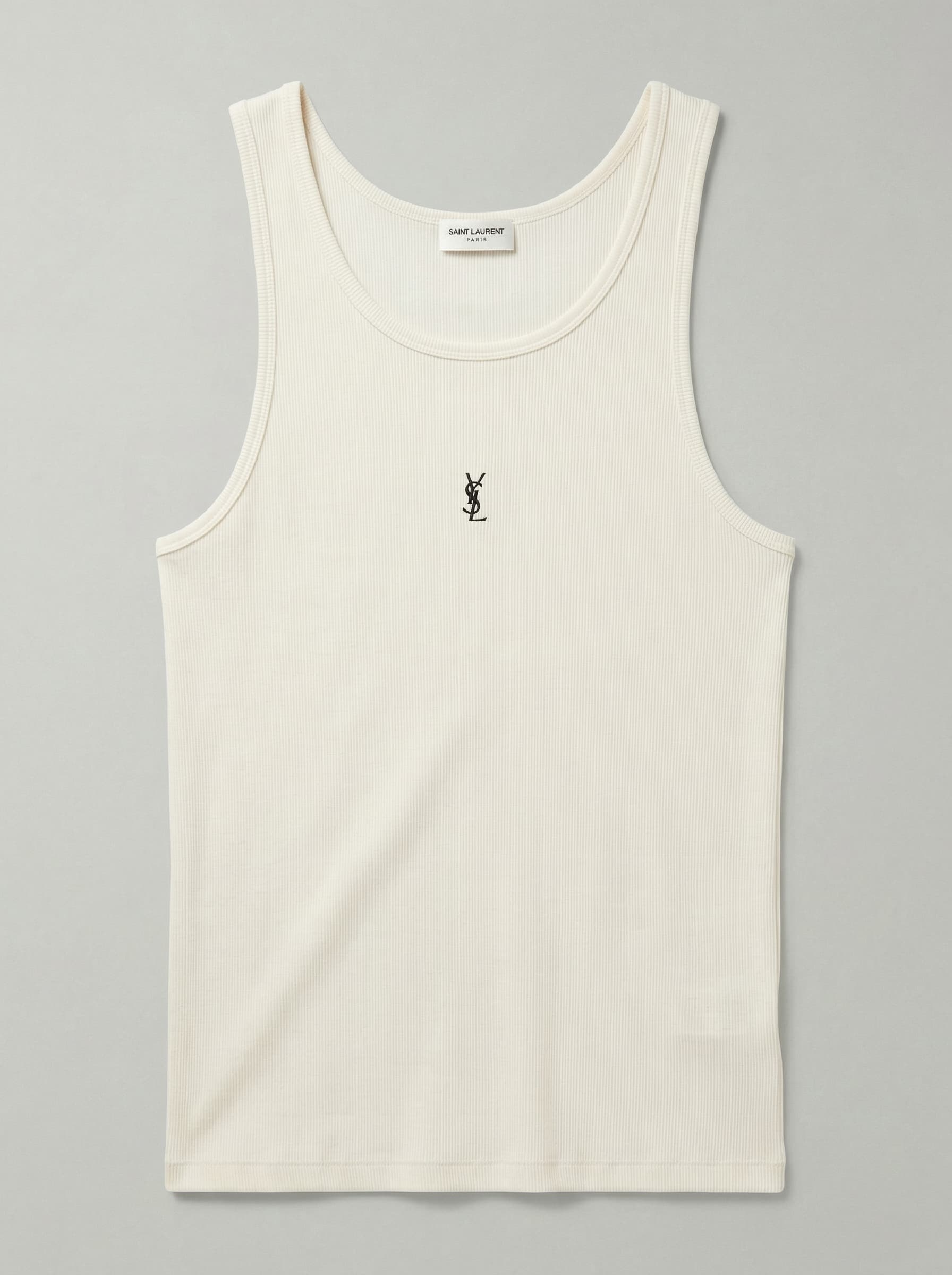 Cassandre Ribbed Tank Top – Off White